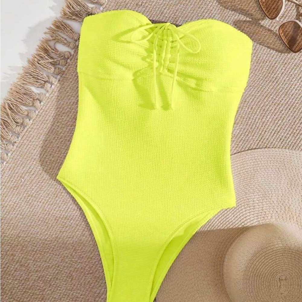 Neon Yellow One-Piece Swimsuit